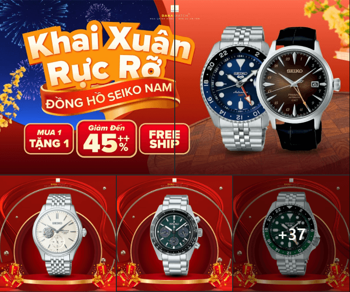 🎉 KHAI XUÂN RỰC RỠ – BST SEIKO NAM GIẢM ĐẾN 45% 🎉